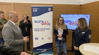 Innenminister Roman Poseck zu Besuch im Polizeipräsidium Osthessen