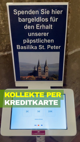 Bargeldloses spenden - EC-Kollekte in Fritzlarer Dom läuft gut