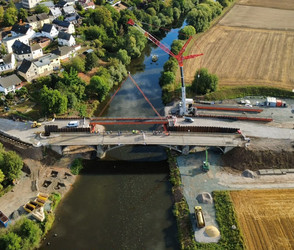 Lahnbrücke Staffel eingehoben: Ab 7. September wieder frei