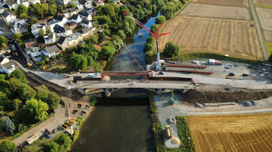 Lahnbrücke Staffel eingehoben: Ab 7. September wieder frei