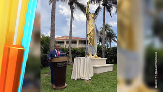 Ist das schon Götzenverehrung: Pastor segnet goldene Trump-Statue