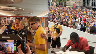 DJ im Partyzug, Empfang und Rathaus: Team D zurück in der Heimat