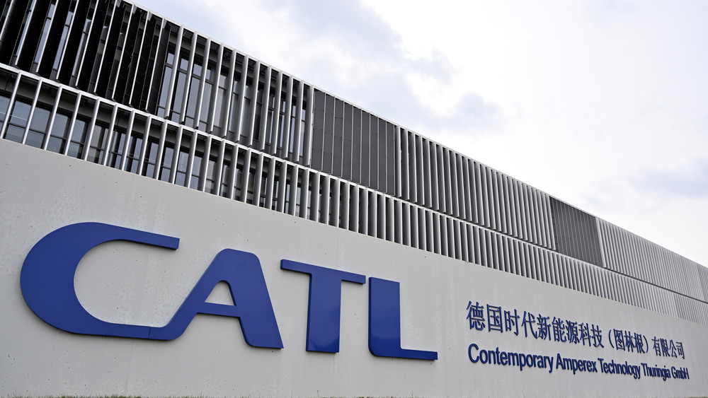 Das Firmenlogo des chinesischen Batterieherstellers CATL