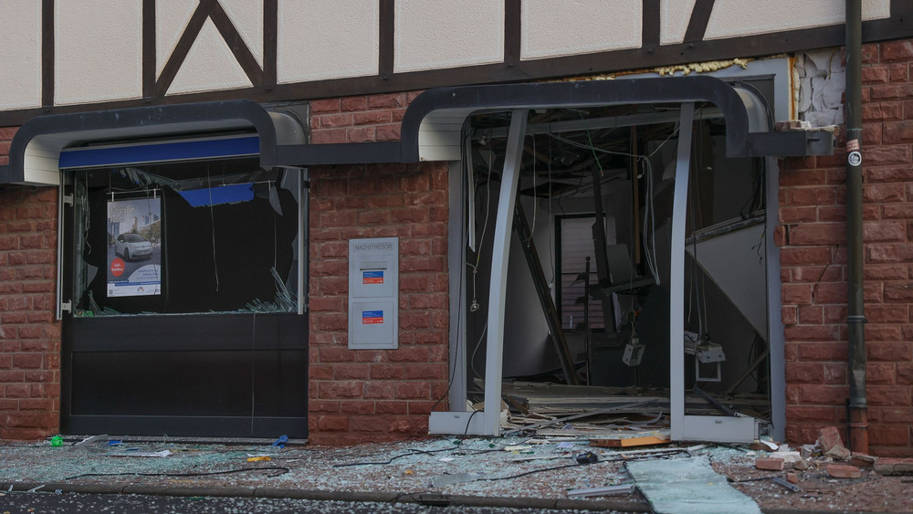 Der Raum der Bankfiliale in Jossgrund-Oberndorf wurde durch die Sprengung zerstört.