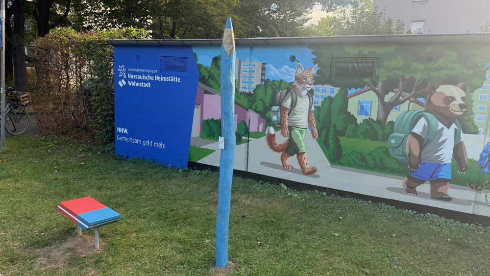 Die neue Kinderhaltestelle in Kassel-Waldau wurde von den Kids selbst kreiert.