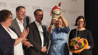 Parteitag in Hanau: SPD kürt Faeser zur Spitzenkandidatin in Hessen