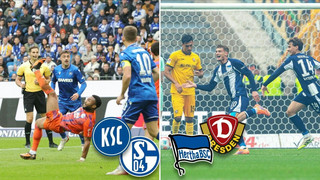 Schalke patzt in Karlsruhe - Hertha souverän gegen Dynamo