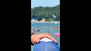 Russischer Schwarzmeerbadeort: Drohne trifft Strand