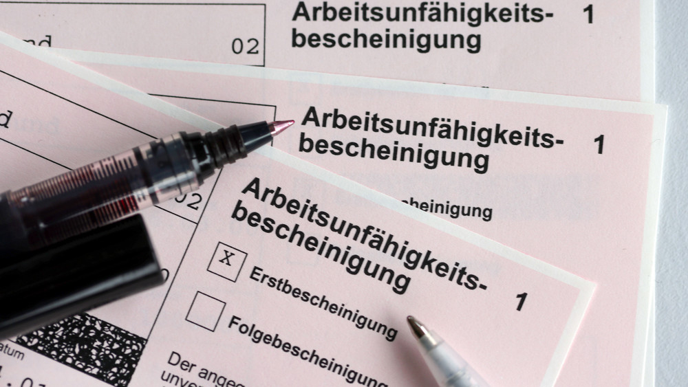 Arbeitsunfähigkeitsbescheinigung (Symbolbild)
