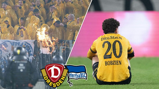 Kritik nach Fan-Krawallen: Hertha-Sieg in Dresden überschattet