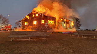 Kissinger Hütte in der Rhön abgebrannt