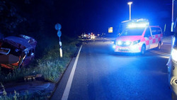 Alleinunfall auf der B254 - Pkw mehrfach überschlagen
