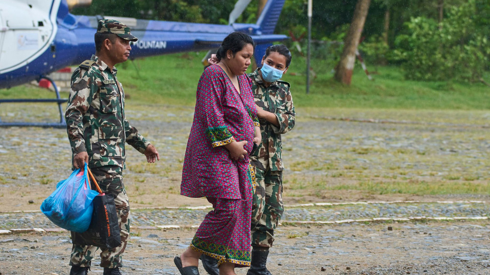 Sturzflut in  Nepal