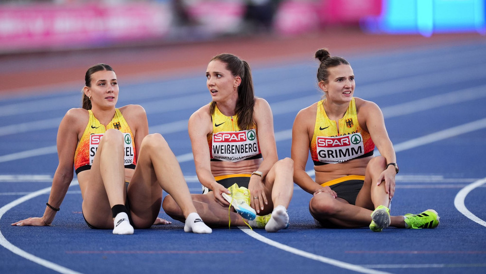 Leichtathletik: Europameisterschaft Sophie Weißenberg (M) belegte Rang fünf - und war überglücklich.