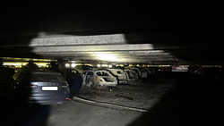 Elf Autos ausgebrannt nach Feuer in Bad Homburger Parkhaus