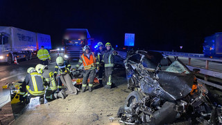 160.000 Euro Schaden bei Unfall auf A5 bei Alsfeld