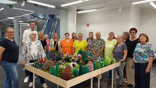 Häkelausstellung „Woinem in Masche“ in Weinheim Galerie umgezogen