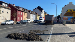 Klärschlamm auf Leipziger Straße in Fulda verteilt