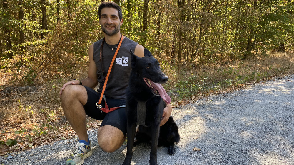 Die beiden Weltmeister aus Südhessen: Renzo Cappello und sein belgischer Schäferhund Gringo.