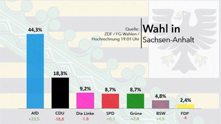 Hochrechnungen: AfD klar vor CDU bei Sachsen-Anhalt-Wahl