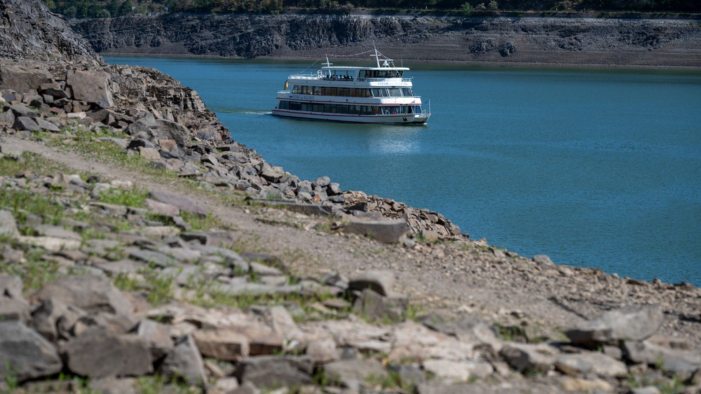 Niedrigwasser am Edersee