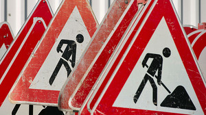 Straße eingebrochen: Sperrung von Mainzer Gaustraße