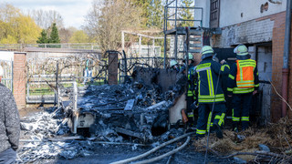 Toilettenwagen brennt ab: Feuer im Vogelpark Schotten