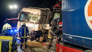 Schwerer LKW-Unfall in Trubenhausen - Fahrer verletzt
