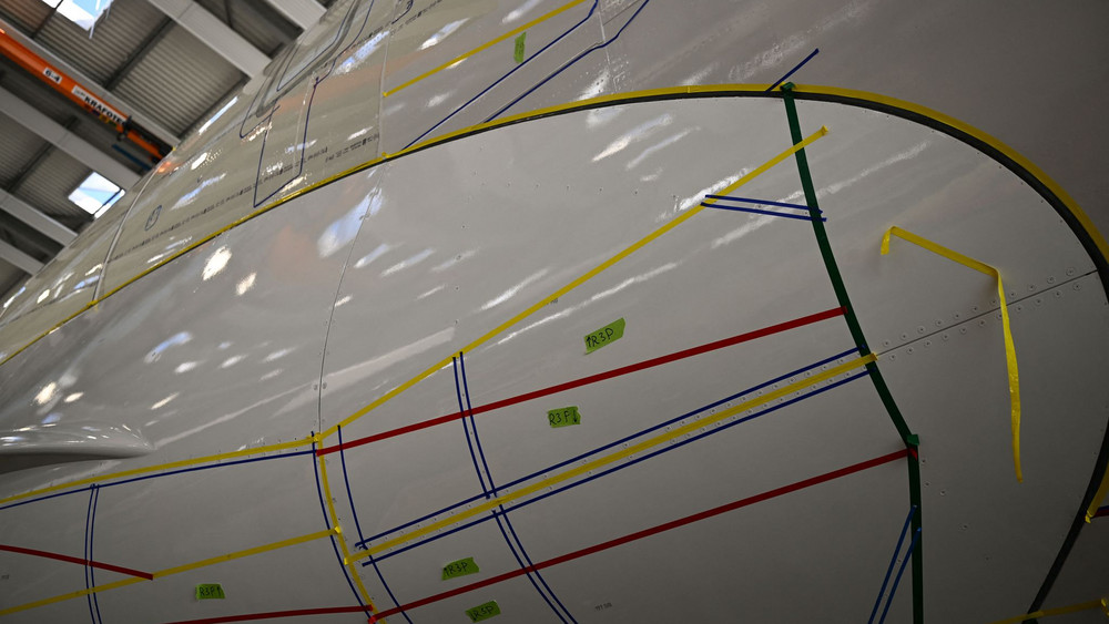 AeroSHARK-Installation an einem Airbus A330