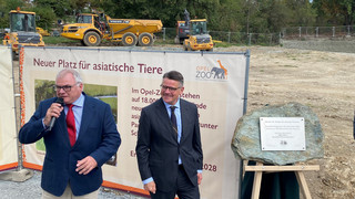Grundsteinlegung neues Nashorn-Gelände in Opel-Zoo Kronberg