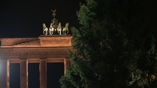 Nach Verzögerung: Weihnachtsbaum am Brandenburger Tor aufgestellt