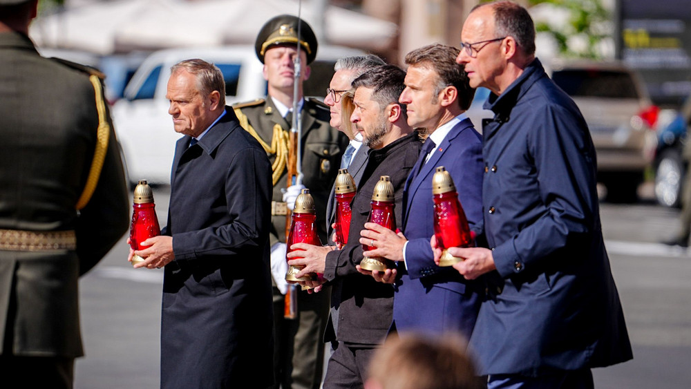 Merz, Macron, Starmer und Tusk in Kiew