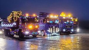 Lkw-Nikolaus-Konvoi rollt durch Marburg-Biedenkopf