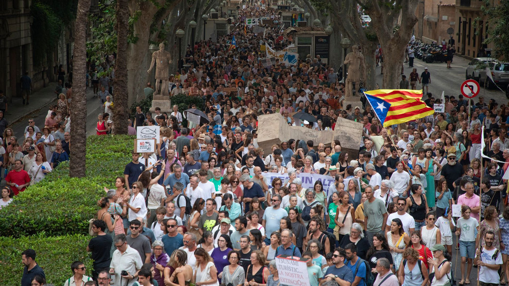 Protest gegen Massentourismus auf Mallorca