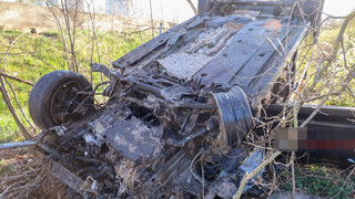 Auf A66 bei Eichenzell: Autofahrer hat großes Glück bei Unfall