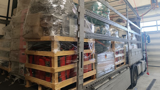 Nach Lagerbrand in Frankfurt: Ukraine-Hilfstransport startet