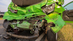 Auffahrunfall mit 3 Autos auf der B458