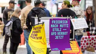 Hunderte auch in Hessen auf den Straßen: Protest für AfD-Verbot