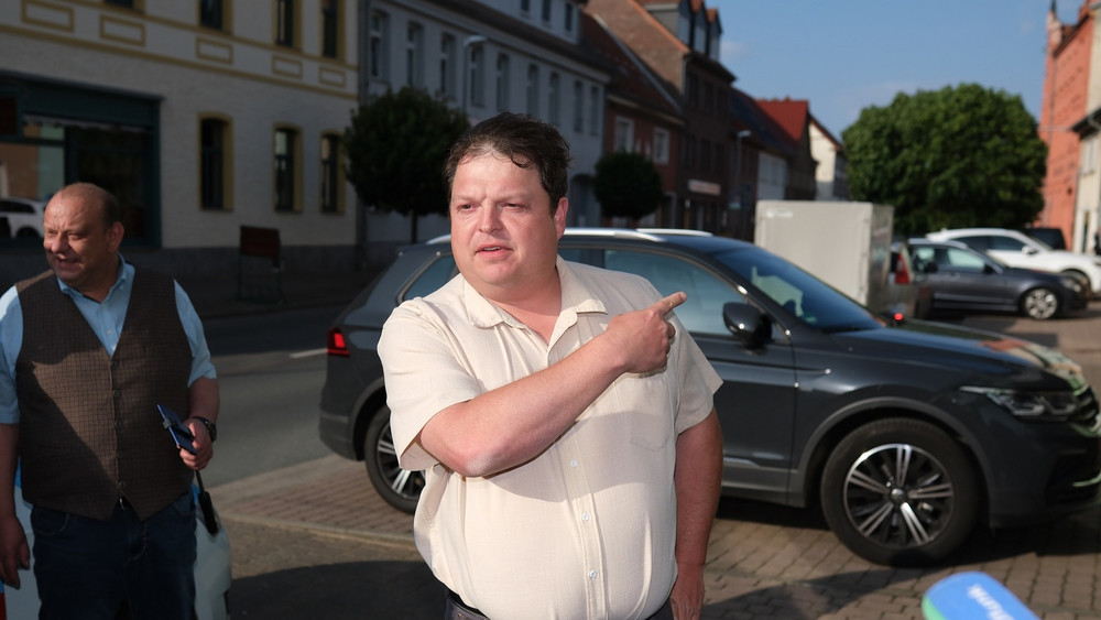 Hannes Loth, der erste hauptamtliche AfD-Bürgermeister in Sachsen-Anhalt am Wahltag.