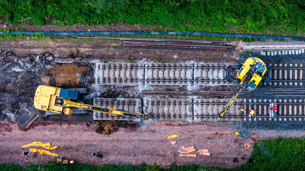 Gleiserneuerung bei Bahn-Generalsanierung Berlin-Hamburg