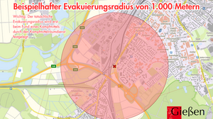 Mögliche Evakuierung in Gießen wegen Kampfmittelverdacht