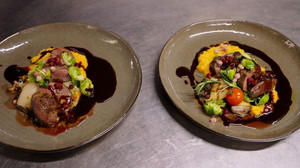 Weihnachtsmenü zum Nachkochen - Teil 2: Hauptspeise: Rehrücken mit Süßkartoffel, Kräuterseitlingen und Rosenkohl