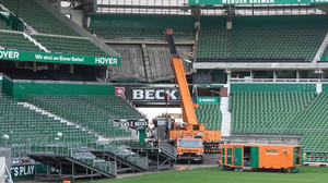 Abbrucharbeiten im Weserstadion - Geschäftsführer Otto: «das nervt hart»