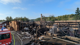 Sägewerk in Merenberg durch Großbrand schwer beschädigt