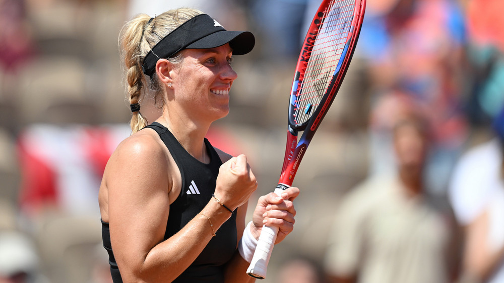 Kerber jubelt über ihren Einzug ins Olympia-Viertelfinale.