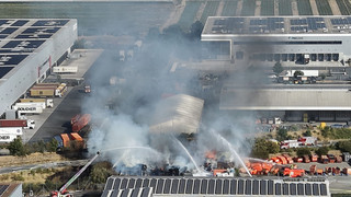 Gernsheim: Großbrand in Entsorgungsfachbetrieb