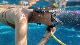 Unterwasser-Shooting: Wer überwindet die Angst?