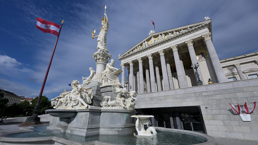 Das Parlamentsgebäude auf der Wiener Ringstraße.