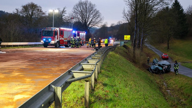 Tödliches Überholmanöver auf der B27 bei Bebra