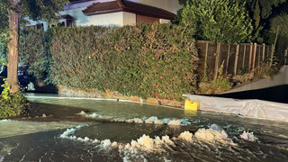 Nach Wasserrohrbruch in Bad Homburg: Sperrung bleibt noch mehrere Tage